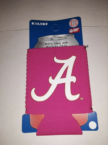 Alabama Crimson Tide NCAA Kolder Pink Can Collapsible Koozie ( Set Of 4 ) Cover