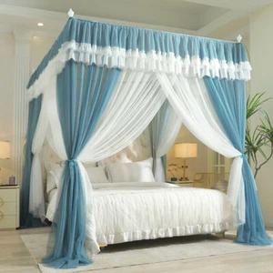 Mosquitera 2024 Verano Malla Para Cama Tubos Acero Inoxidable Doble Capas Nueva - Imagen 1 de 18
