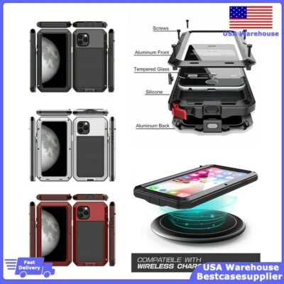 Funda Completa Para iPhone 14 12 13 XS XR 360 Antigolpes Incorporada Vidrio Templado Cubierta Foto 1 de 4