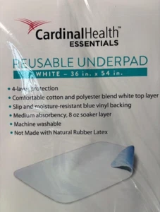 Cardinal Health Essentials Reusable Underpad, ZRUP3654R, Size 36X54 in. 1 Pad - Picture 1 of 5