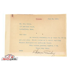 White Sox  HOF Charles Comiskey (d.1931) Signed Autographed Typed Letter JSA LOA - Picture 1 of 3