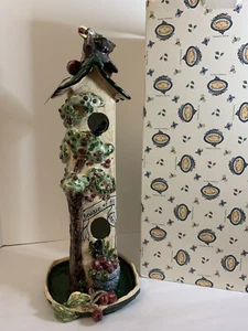 Heather Goldminc Birdhouse Blue Sky Clayworks Cherry Pickers Gallery Collection - Picture 1 of 12