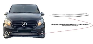 Chrome Front Bumper Trim Frame For Mercedes Vito W447 2014+ Stainless Steell 2pc - Afbeelding 1 van 4