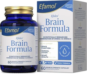 Fórmula cerebral Efamol | 60 cápsulas de aceite de pescado Omega 3 PAQUETE DE 50 DESCUENTO A GRANEL - Imagen 1 de 7