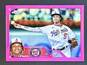 CJ ABRAMS 2023 Topps Chrome Pink Refractor #185 Washington Nationals - Picture 1 of 2