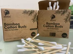 200-9000 x Bamboo Cotton Buds Natural Zero Waste Makeup ECO Biodegradable Earbud - Picture 1 of 12