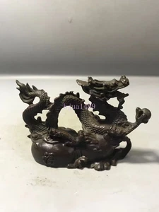 Collection Chinese Old Bronze Handmade Dragon Statue Home Decor Decoration - Picture 1 of 6