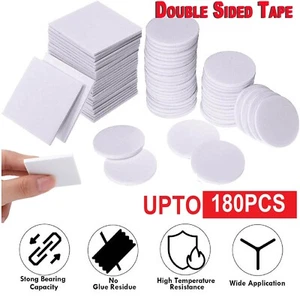 Double Sided Sticker Tape Side Wall Car Self Adhesive Pads Round Square AU - Picture 1 of 12