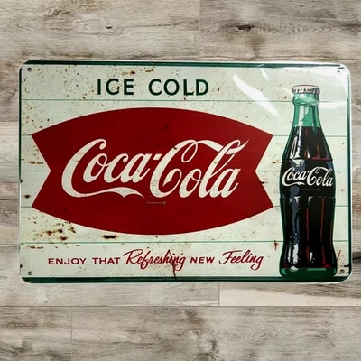 Coke Coca-Cola 8 x 12 Novelty Metal Sign Shrink-wrapped New! - Image 1 of 2
