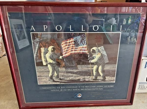 Póster temático autografiado del Apolo 11 del astronauta Alan Bean de la NASA APOLLO 12 - Imagen 1 de 3