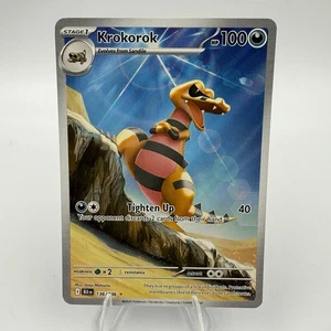 Pokemon Juego de Cartas Coleccionables Krokorok 136/086 2025 Black Bolt Ilustración Tarjeta Rara - Casi Nuevo - Imagen 1 de 3
