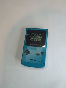 Turquoise Teal Blue Nintendo Gameboy Color Handheld Console & Double Dragon Cart - Picture 1 of 15