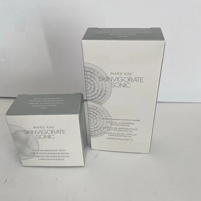 Mary Kay Skinvigorate звуковая щетка головки 135589 и массажная головка 135590 новый в коробке - Изображение 1 из 3