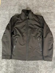 Guess Jacket Men’s Large Black Full Zip Polyester Casual Mock Neck - Picture 1 of 11