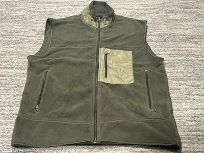Мужской флисовый жилет Stussy большой зеленый уличная одежда без рукавов нагрудный карман на молнии - Изображение 1 из 4