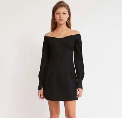 Mini VESTIDO Feminino Finders Keepers CORSET SHIRTING Fora do Ombro Tamanho 4 Novo com etiquetas - Imagem 1 de 4