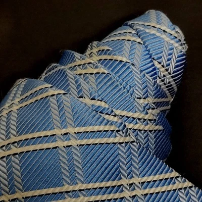 Corbata Robert Talbott Carmel Best of Class azul escotilla seda cuello EE. UU. Foto 1 de 4