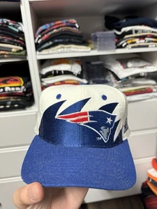 Vintage New England Patriots Mütze Cap Snapback Logo Athletic Haizahn Big NFL - Bild 1 von 15
