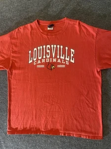 Louisville Cardinals T Shirt Mens XL Red Graphic Print College Sports - Picture 1 of 15