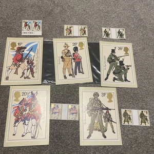First Day Cover -The British Army; Set of 5 & 2 Unused Stamps of Each - Jul 1983 - Picture 1 of 7