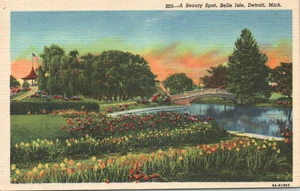 Postal de A Beauty Spot Belle Isle Detroit Michigan - Imagen 1 de 2