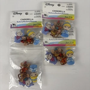Disney Cinderella Dress it Up Knöpfe 4 Stück à 4 Knöpfe (insgesamt 16 Knöpfe) - Bild 1 von 7