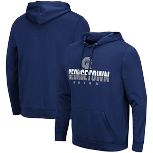 Men's Colosseum Navy Georgetown Hoyas Lantern Pullover Hoodie - Picture 1 of 3