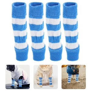 4pz Manicotto Supporto Gambe Gambe Animali Domestici Protezione Cane Gomito Polsino Regolabile - Foto 1 di 12