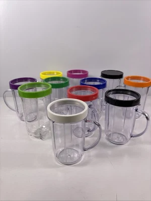 Magic Bullet Blender Replacement Mug Cups Lids Lip Rings ~ Set Of 11 - Image 1 of 4