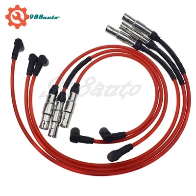 Juego de cables de bujía 430NC apto 94-99 VW Jetta 2.8L-V6 021998031A 021998031D Foto 1 de 4