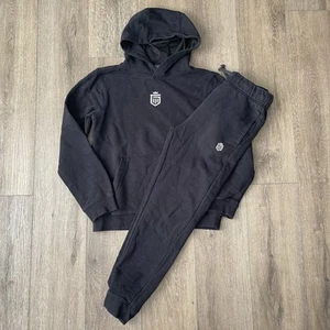 Greatness Wins Fleece Hoodie Jogger Sweatpants Set Black Youth Boys Large - Picture 1 of 2