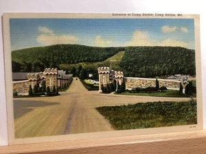 Entrance to Camp Ritchie: Camp Ritchie, MD - Vintage Postcard - Picture 1 of 3