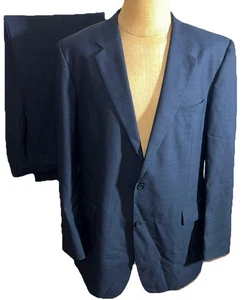 Jos A Bank 46R 2PC 100% Wool Suit Blazer Men Pants 40 x 31 Pleated Front - Picture 1 of 13