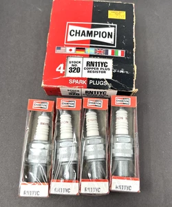 Champion 4 Pack RN11YC No. 320 Spark Plugs Copper Plus Resistor NEW FAST SHIP5 - Picture 1 of 5
