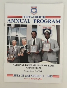 1983 BASEBALL HALL OF FAME 44TH ANNUAL PROGRAM - Bild 1 von 2