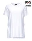 RRP€155 EMPORIO ARMANI T-Shirt IT42 US6 UK10 M Satin & Elastic Back Round Collar