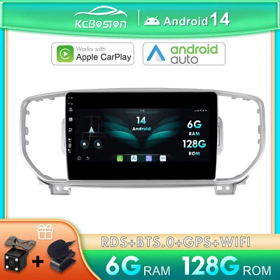 Ampia memoria 6+128GB Per KIA Sportage4 KX5 2016-18 Android 14 Autoradio Carplay - Immagine 1 di 4