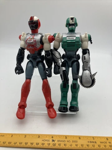 1988 Toho Takara ZAP Destron Power Police Force Cyber Cops 8" Figure Lot of 2 Cover
