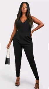 New Boohoo PLUS PLEAT FRONT TROUSERS size 16 W30 31 Inside Leg 29.5" - Picture 1 of 4