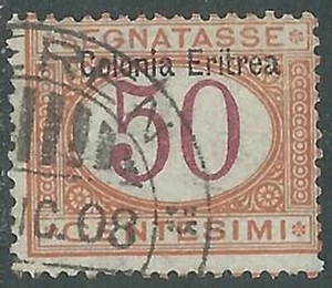 1903 ERITREA SEGNATASSE USATO 50 CENT - I35-4 - Picture 1 of 1
