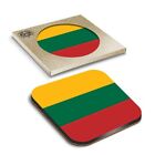 1 x Boxed Square Coasters - Lithuania Flag Map  #9016