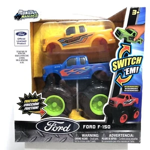 Ford F-150 Friction Powered Interchangeable Blue & Yellow Monster Maniacs - Picture 1 of 11