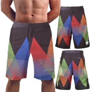 Black Mens Swim Trunks Quick Dry Long Board Shorts Beach Swimming Shorts - Picture 1 of 17