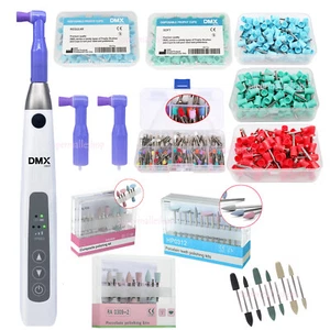 Dental Cordless Hygiene Prophy Handpiece +2 Angles/Burs Cups Composite Polishing - Picture 1 of 26