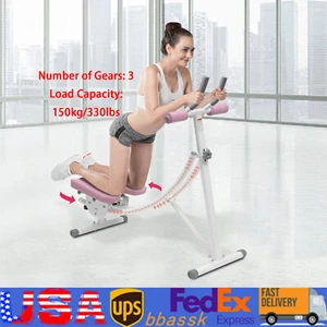 Ab Abdominal Exercise Machine Foldable Home Gym Workout Sit Up Bench Trainer - Picture 1 of 23