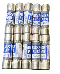 10x Bussman BAF-12 BAF 12A 250VAC Fuse BAF12 Buss Cooper Bussmann - Picture 1 of 2