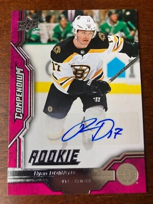 2018-19 Upper Deck  Compendium Autograph Ryan Donato RC Auto Rookie Wild Bruins - Image 1 of 2