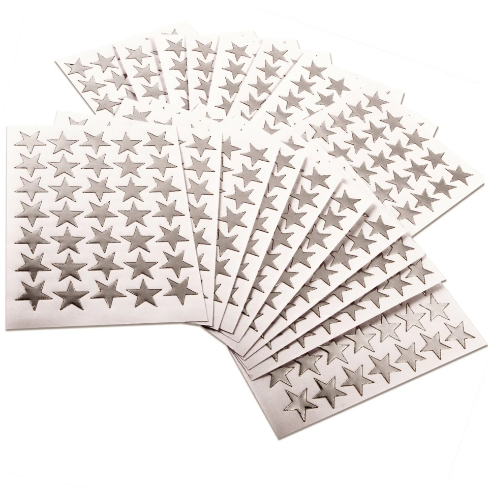 700 Sticky Silver Reward School Merit Stars
