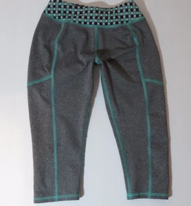 Lands' End Capri Yoga Pants Girls Size 5-6 Athletic Cropped Gray - Picture 1 of 4
