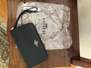 Coach Geldbörse in Schwarz mit Rundumreißverschluß - Bild 1 von 4